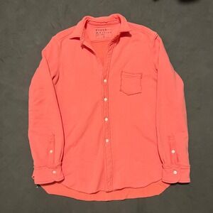 Frank & Eileen Eileen Triple Fleece Button Up Sweatshirt Pink Womens Large